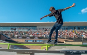 Austin, TX - June 6, 2015 - Circuit of The Americas: Tyson Bowerbank competing in Skateboard Street Amateurs Final during X Games Austin 2015. (Photo by XXXXX / ESPN Images)