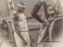 Solent Kestrels NBL Division 1 - 5 February, 2017 - Fleming Park Leisure Cent. : Marquis Mathis (7) a quiet moment before tip off against Bradford Dragons (Photo by NGS/MirrorBoxStudios)