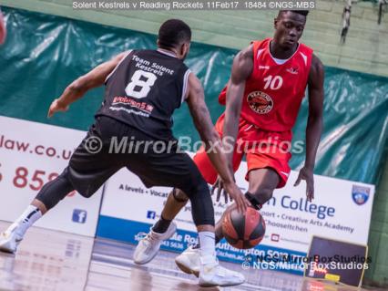 England Basketball, NBL Division 1 - 11 February, 2017 - Fleming Park Leisure Cent. : Ebrima Jassey Demba (10) during match between Solent Kestrels and Reading Rockets (Photo by NGS/MirrorBoxStudios)