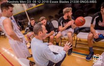 Kestrels Men D3 08 12 2018 Essex Blades : (Photo by Nick Guise-Smith / MirrorBoxStudios)
