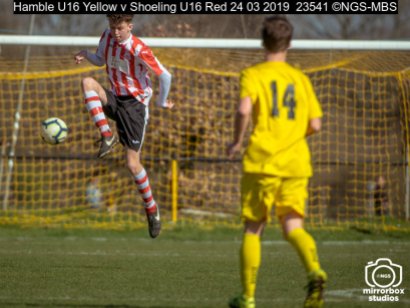 Hamble U16 Yellow v Shoeling U16 Red 24 03 2019 : (Photo by Nick Guise-Smith / MirrorBoxStudios)