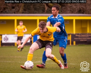 Hamble Res v Christchurch FC League : (Photo by Nick Guise-Smith / MirrorBoxStudios)